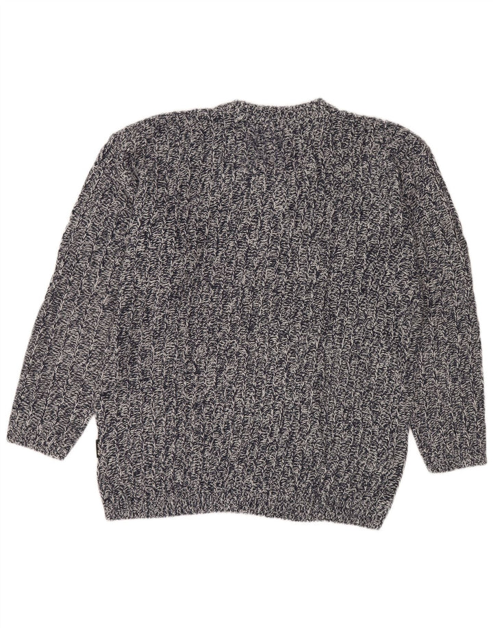 Suéter masculino Lotto com decote em V grande acrílico salpicado azul marinho