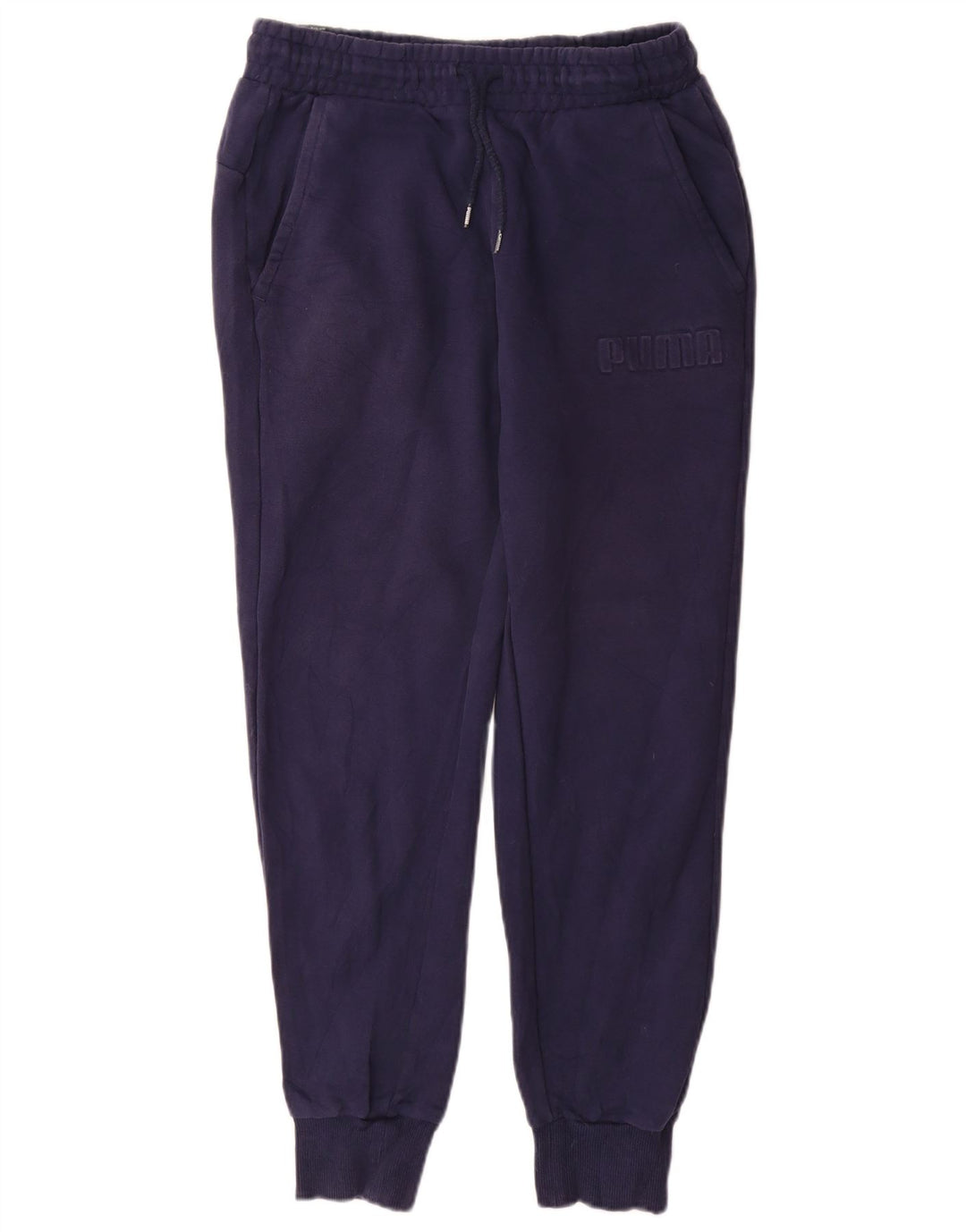 Calça de treino masculina PUMA joggers pequeno algodão azul marinho