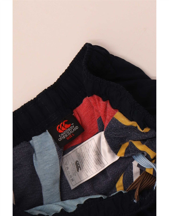 Calça esportiva masculina Canterbury grande poliéster azul marinho
