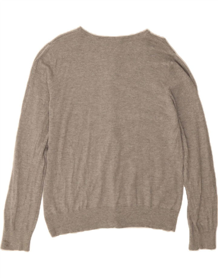 EDDIE BAUER Womens Cardigan Sweater UK 18 XL Grey Cotton Vintage Eddie Bauer and Second-Hand Eddie Bauer from Messina Hembry 
