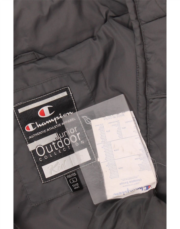 Jaqueta acolchoada Champion Boys 11-12 anos grande cinza poliamida