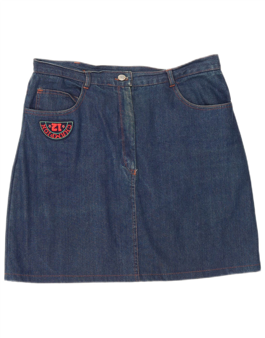 Saia jeans feminina CHAMPION IT 44 médio W32 azul