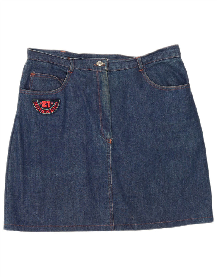 Saia jeans feminina CHAMPION IT 44 médio W32 azul