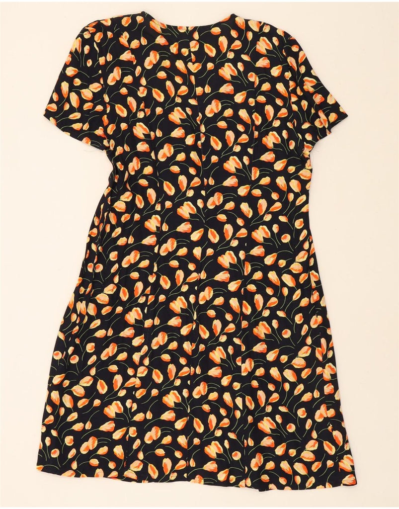 BETTY BARCLAY Womens A-Line Dress UK 14 Large Black Floral Vintage Betty Barclay and Second-Hand Betty Barclay from Messina Hembry 