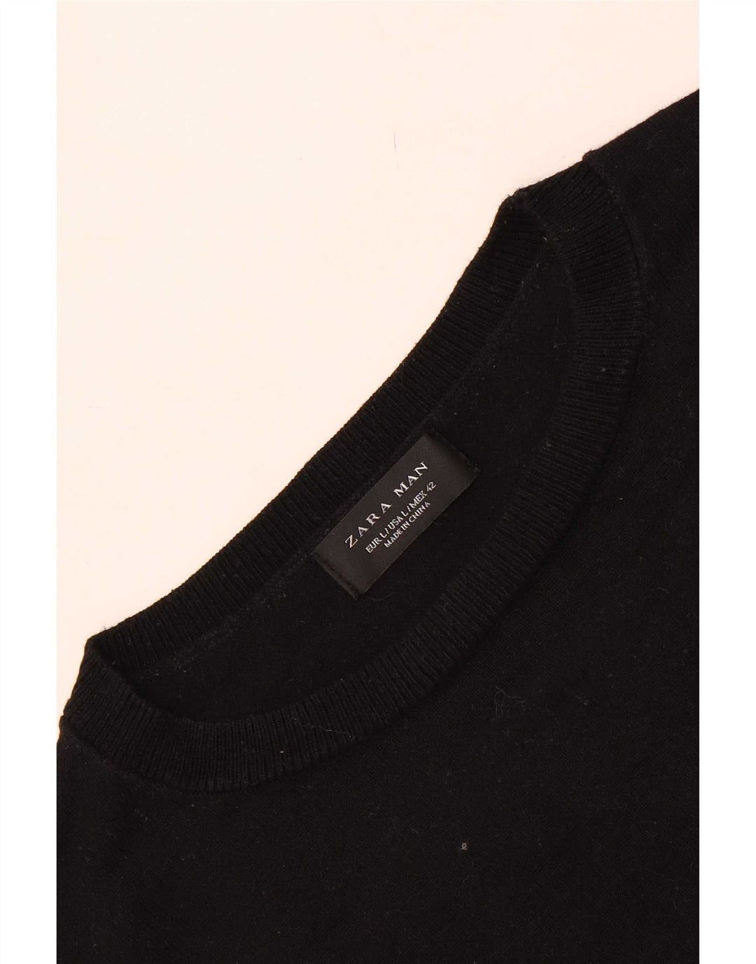 Zara Suéter masculino com gola canoa grande preto
