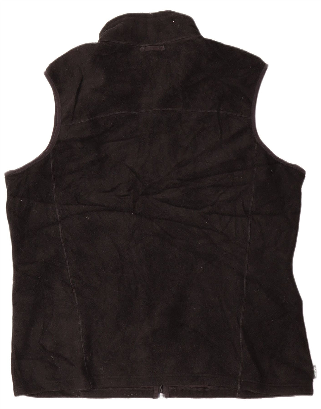 Colete masculino de lã com forro alto EDDIE BAUER UK 42 XL poliéster preto