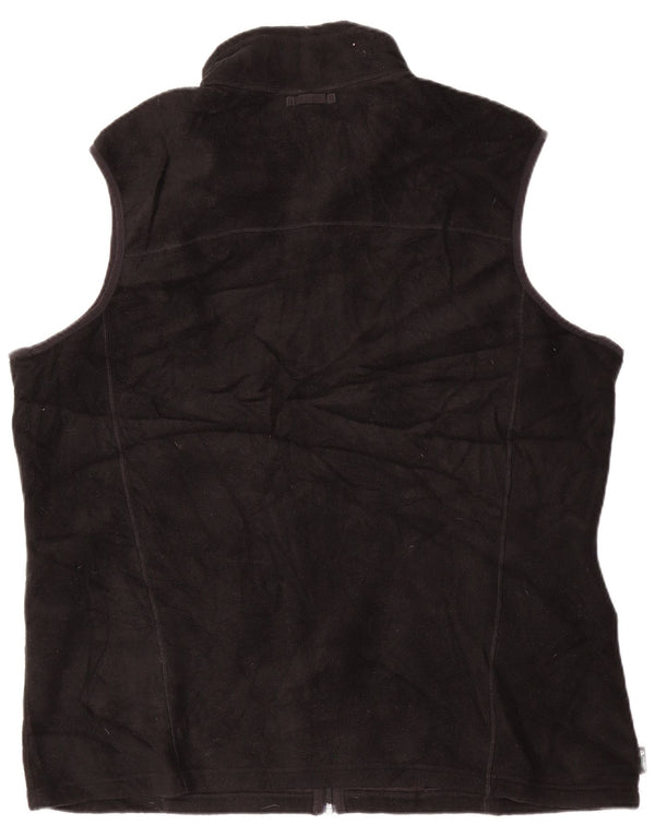 Colete masculino de lã com forro alto EDDIE BAUER UK 42 XL poliéster preto