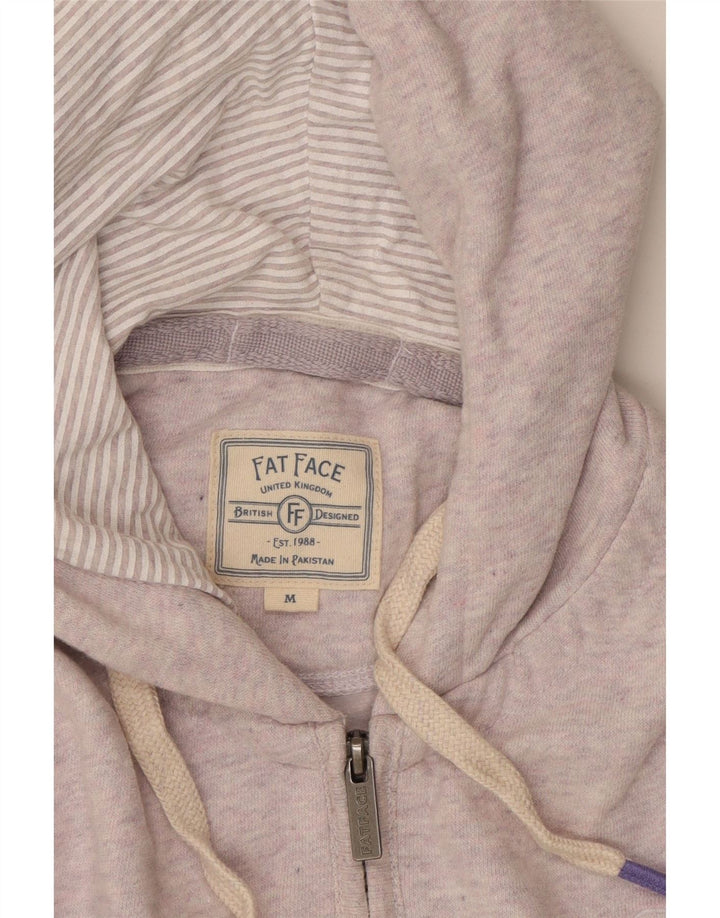 FAT FACE Womens Zip Hoodie Sweater UK 14 Medium Purple Cotton Vintage Fat Face and Second-Hand Fat Face from Messina Hembry 