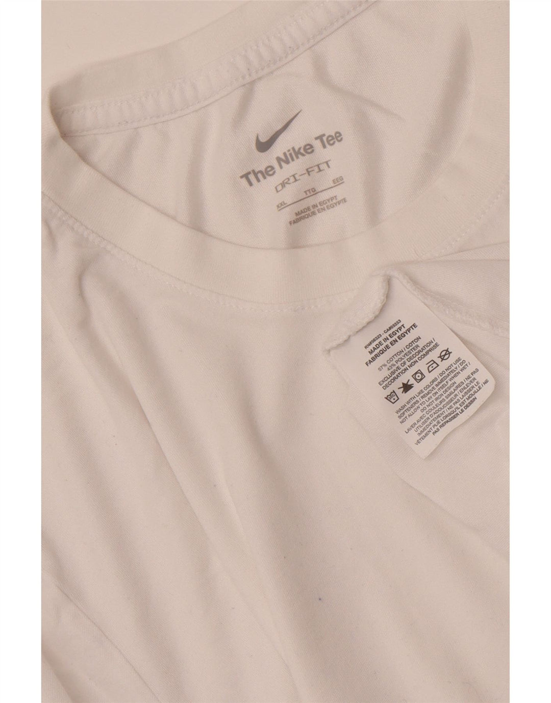 Camiseta masculina NIKE Dri Fit Top 2XL de algodão branco