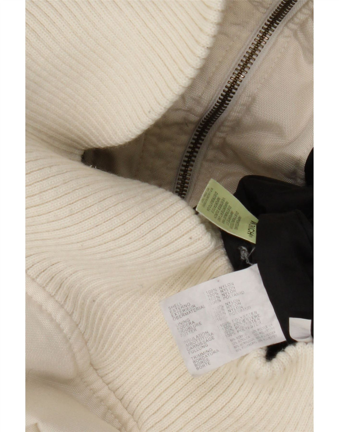 Jaqueta bomber feminina Woolrich com capuz UK 10 pequena nylon branco