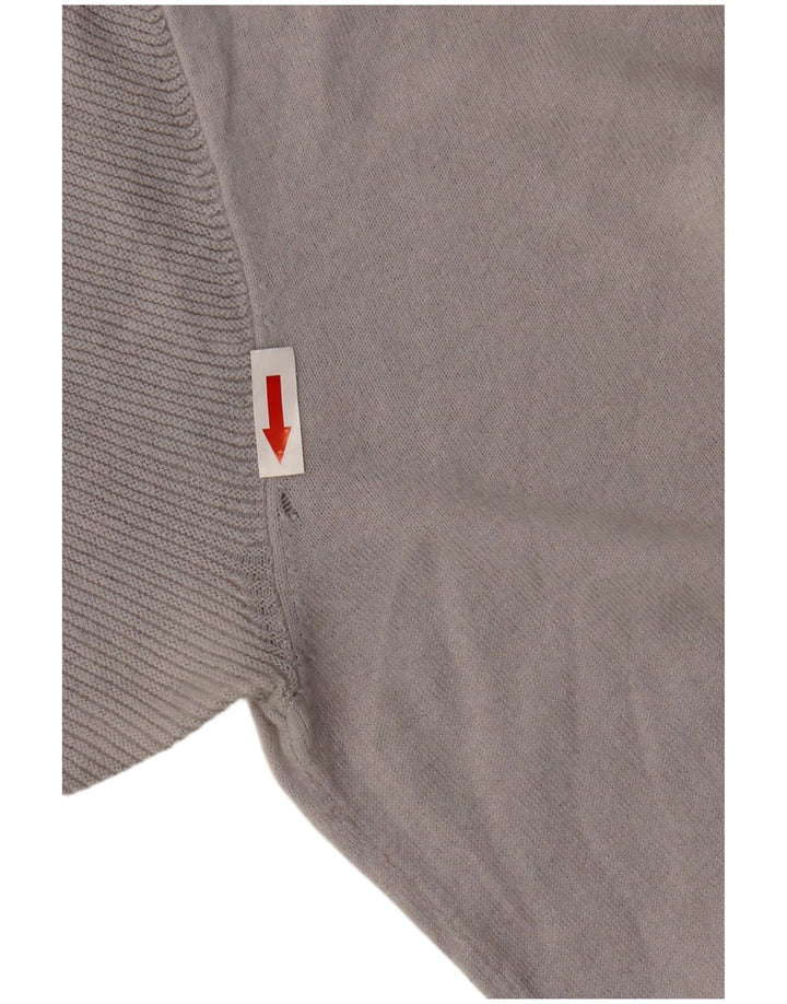 Camisa polo masculina Reiss algodão cinza médio
