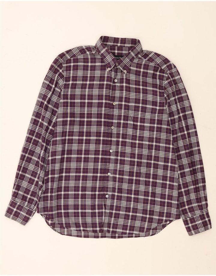 Camisa masculina Massimo Dutti XL xadrez roxo
