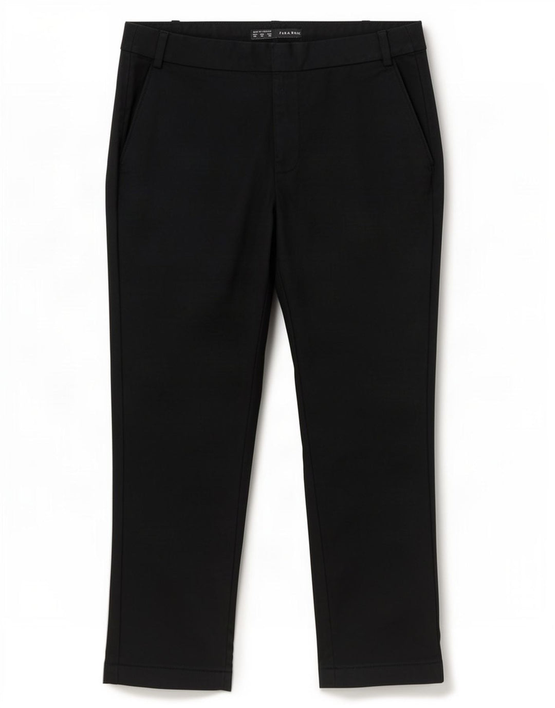 Calça feminina reta cortada Zara EU 40 médio W30 L25 preta
