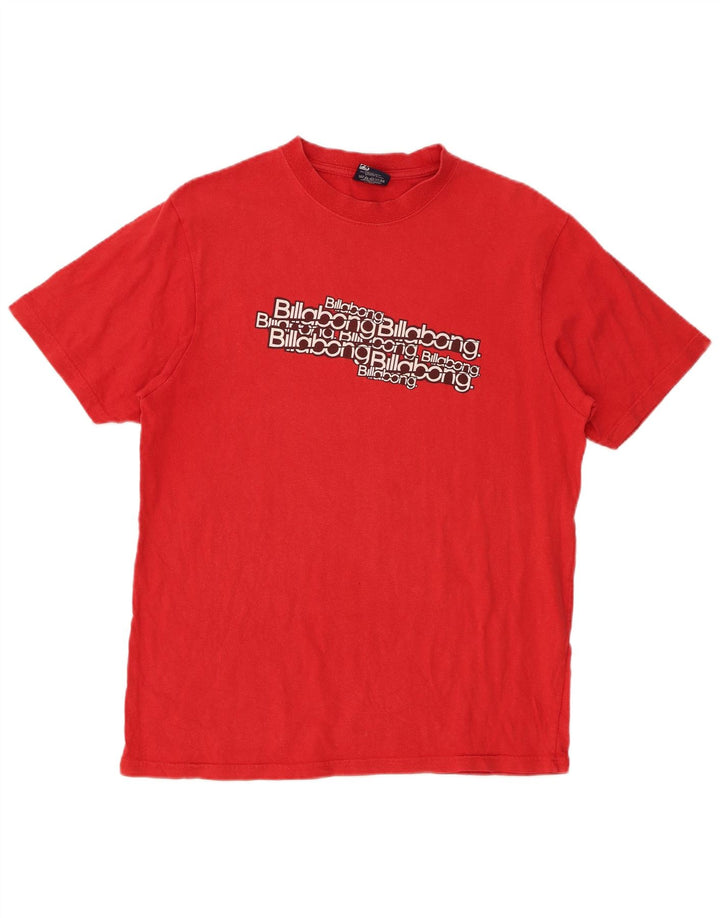 Camiseta gráfica masculina BILLABONG Top médio algodão vermelho
