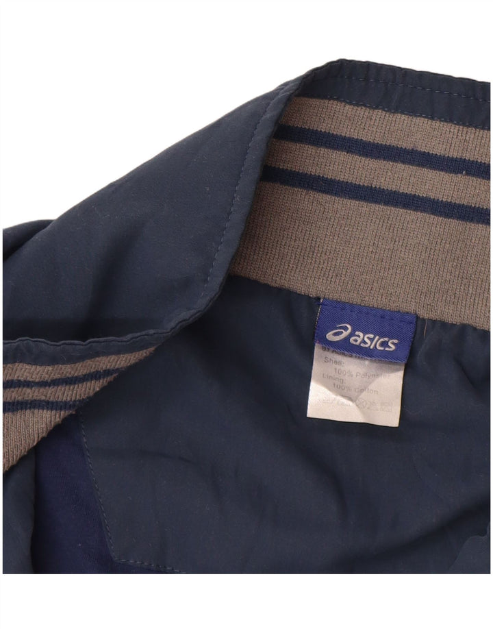 ASICS Mens Treino Top Jacket XL Azul Marinho Colourblock Poliéster