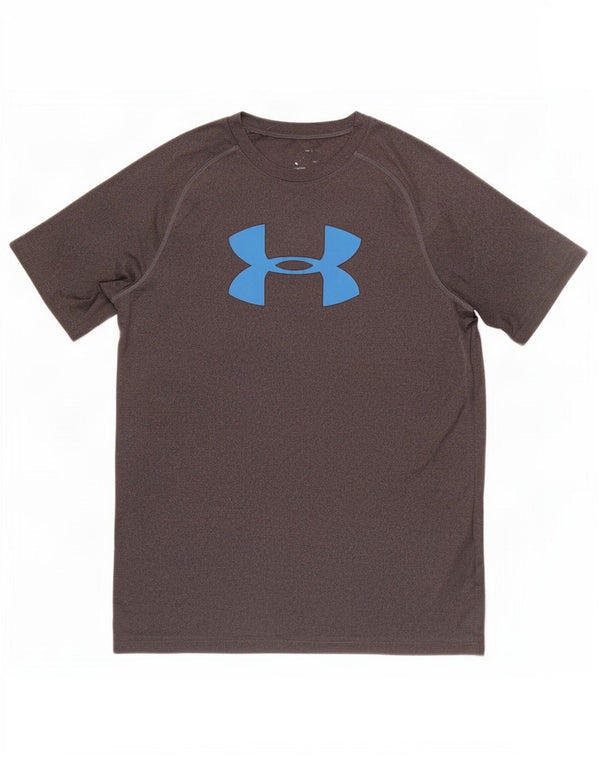 Camiseta Under Armour Boys Heat Gear Graphic Top 13-14 anos XL cinza