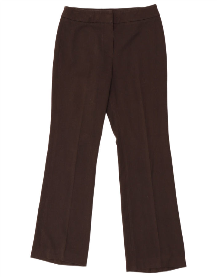 Calça feminina Max Mara Weekend Bootcut Suit Reino Unido 8 pequena W27 L30 marrom