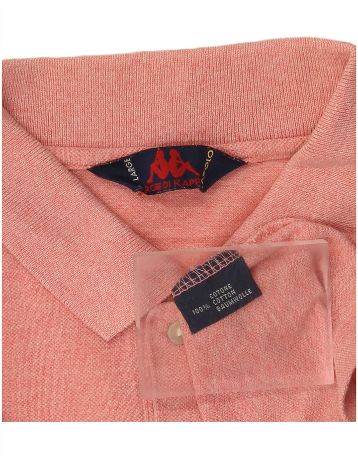 Camisa polo masculina Kappa grande algodão rosa