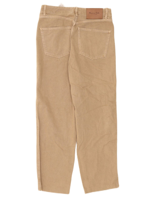 Jeans feminino Massimo Dutti cintura alta cônico UE 38 pequeno W28 L27 bege