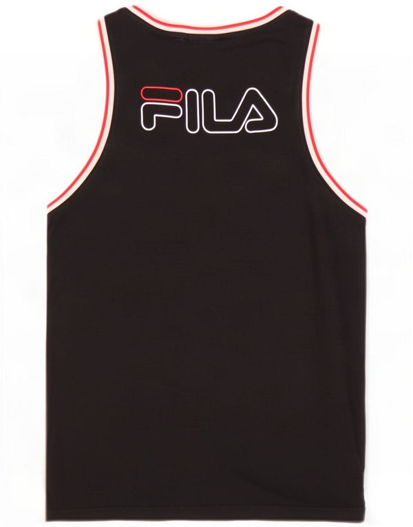 Fila Mens Graphic Vest Top Medium Black Cotton