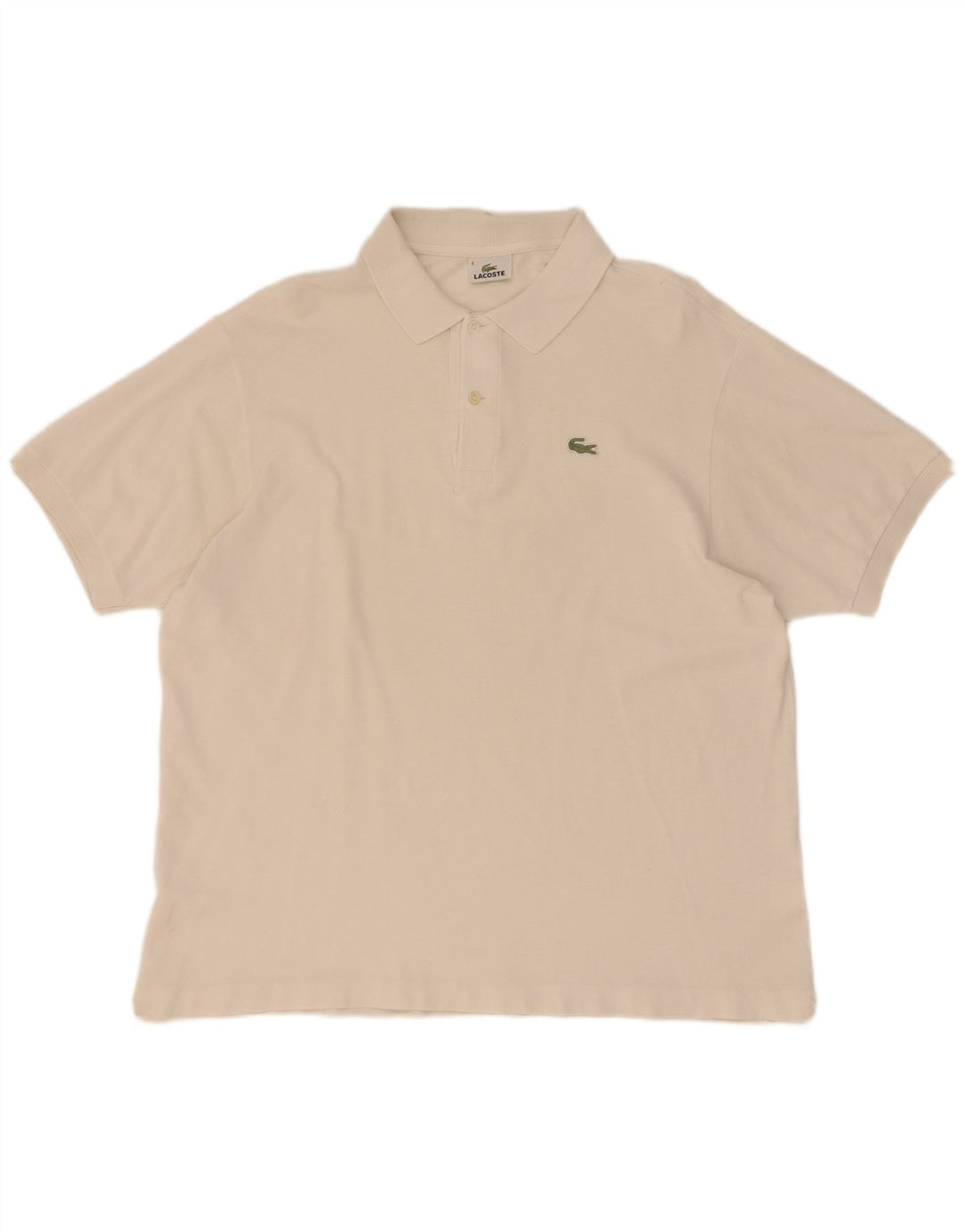 Camisa polo masculina Lacoste tamanho 6 XL branca