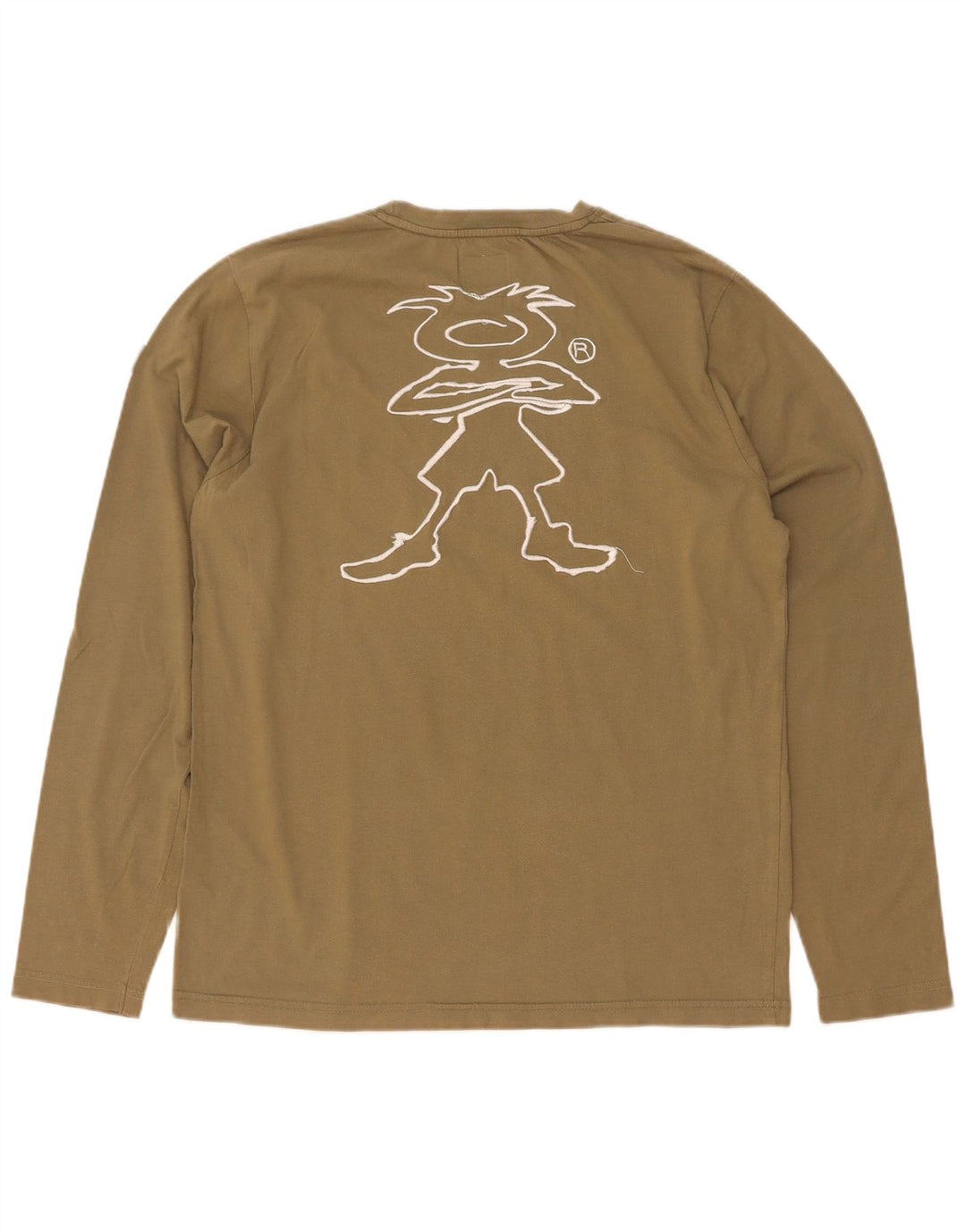Top feminino Pickwick manga comprida UK 18 XL cáqui