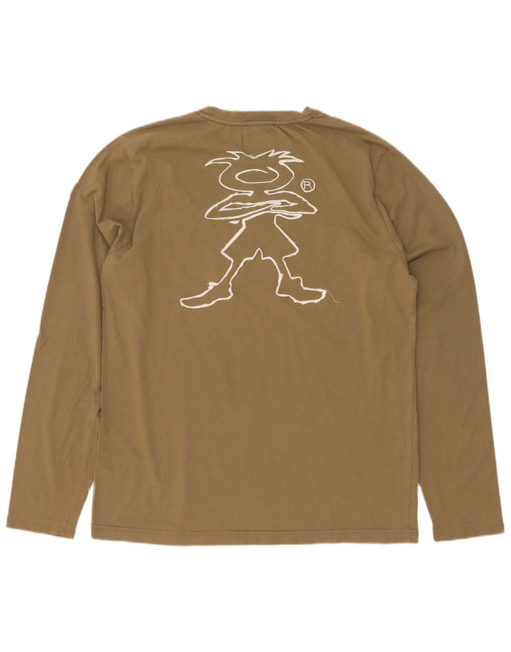 Top feminino Pickwick manga comprida UK 18 XL cáqui