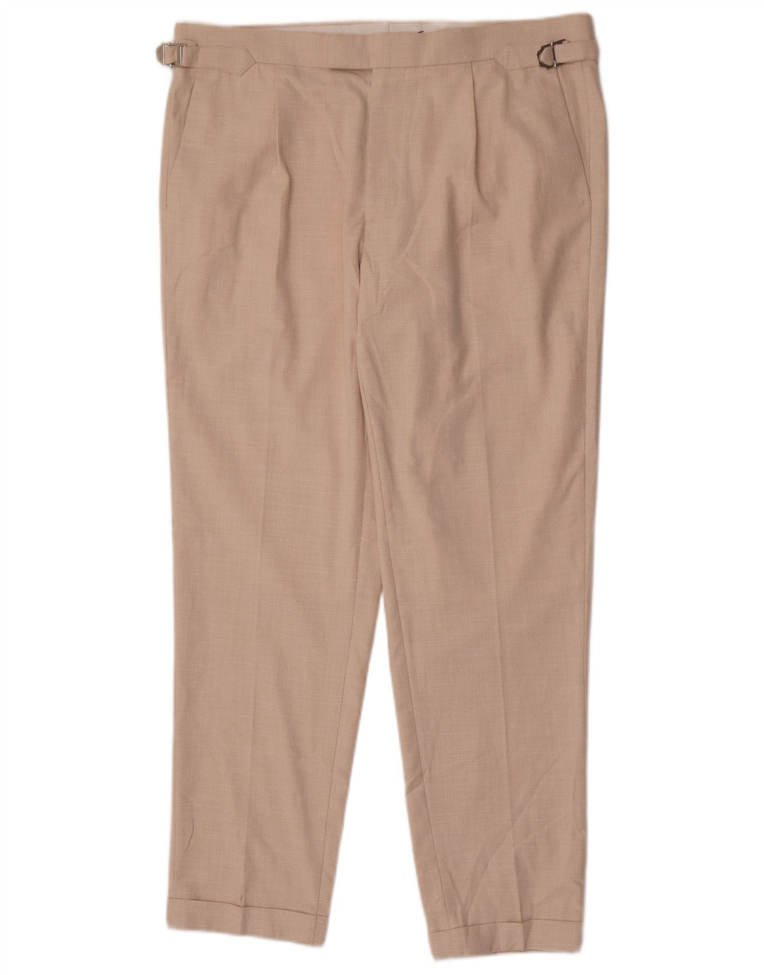 Calça Chino Cônica Masculina Marks & Spencer W36 L30 Poliéster Bege