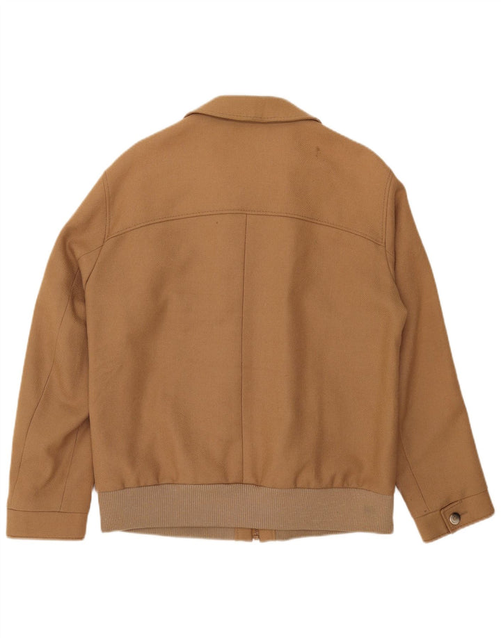 Jaqueta bomber masculina vintage UK 38 médio bege argyle/lã diamante