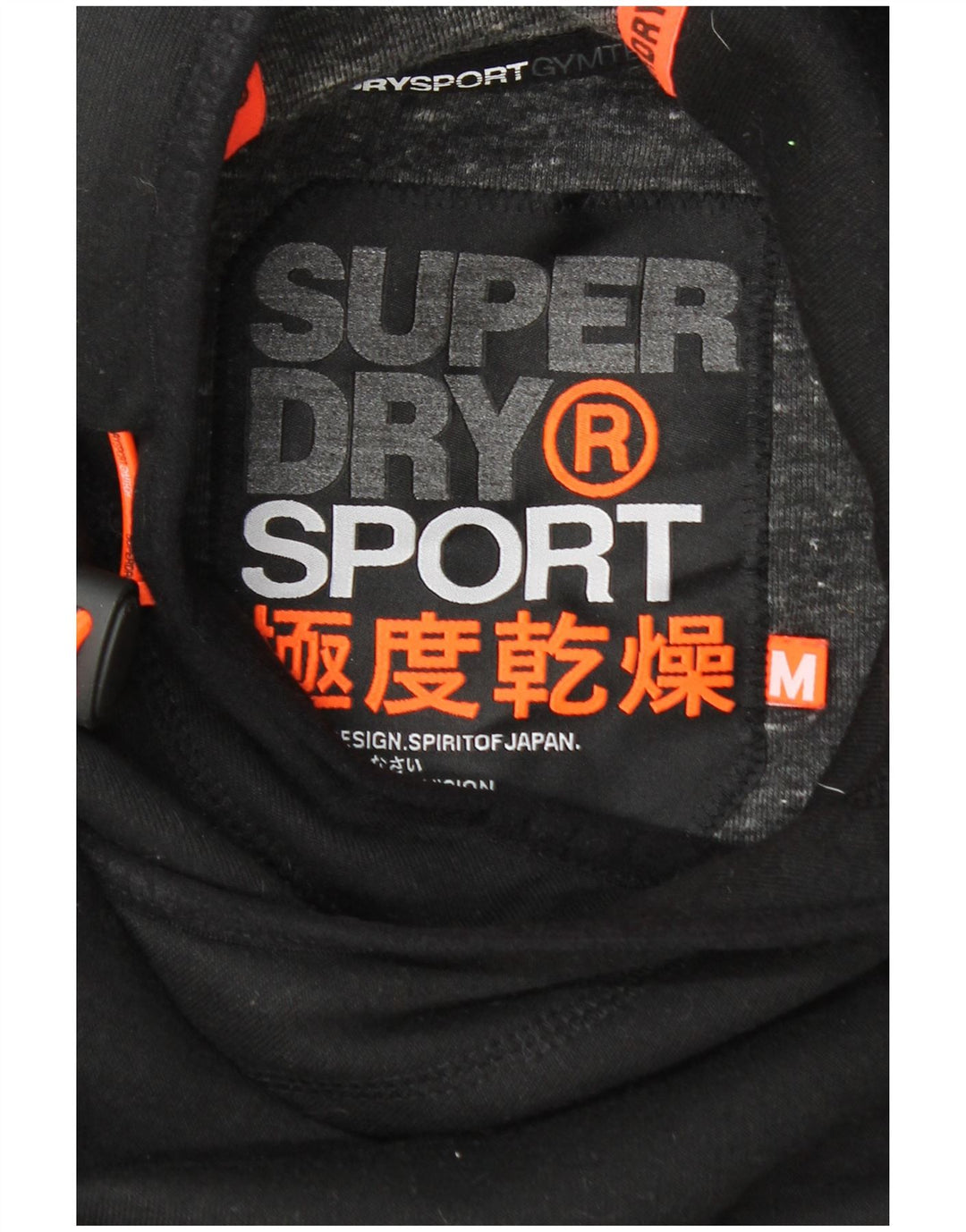 SUPERDRY moletom com capuz gráfico masculino médio preto poliéster
