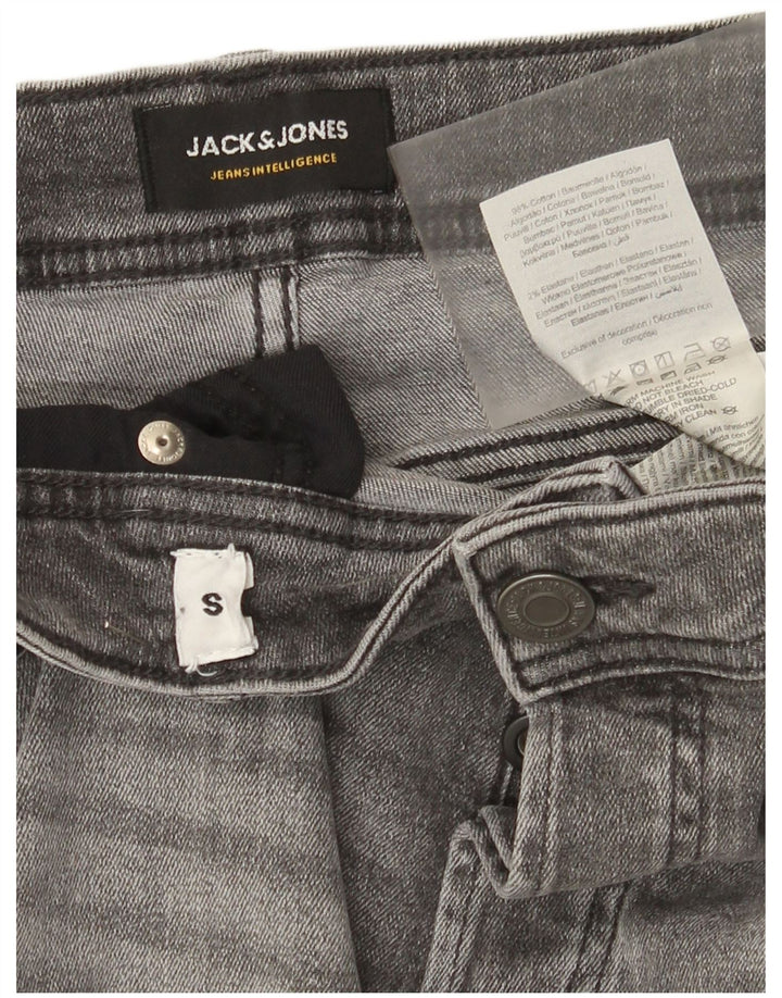 Shorts jeans masculino regular Jack & Jones pequeno W29 algodão cinza