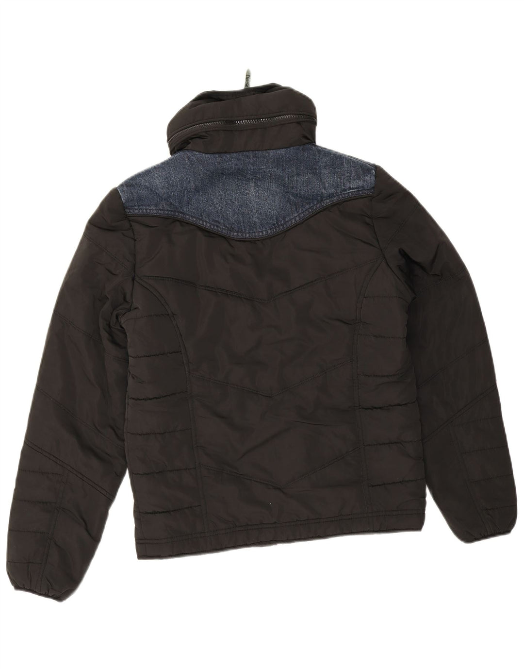Jaqueta acolchoada com capuz grande diesel feminina UK 6 XS preta