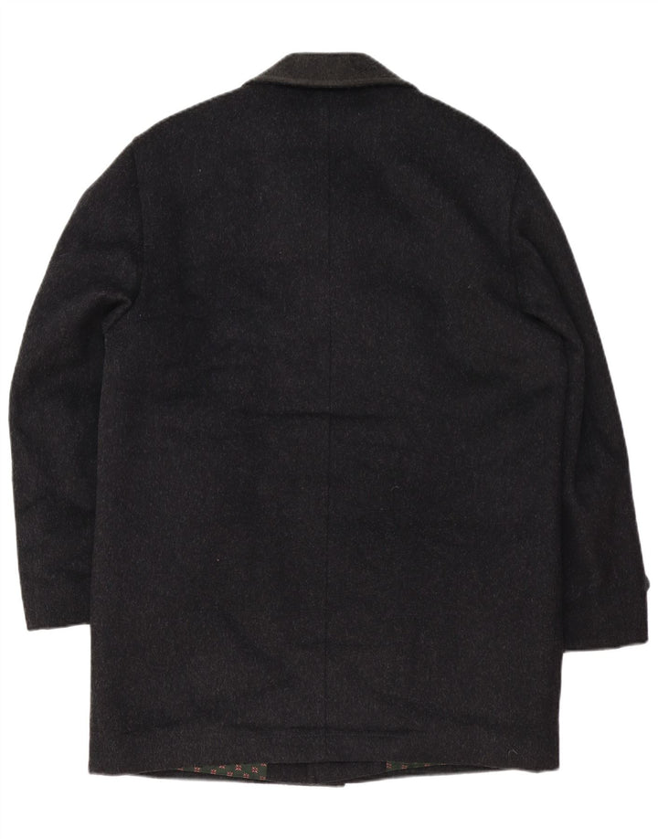 Steinbock Sobretudo masculino solto EU 44 XS lã preta