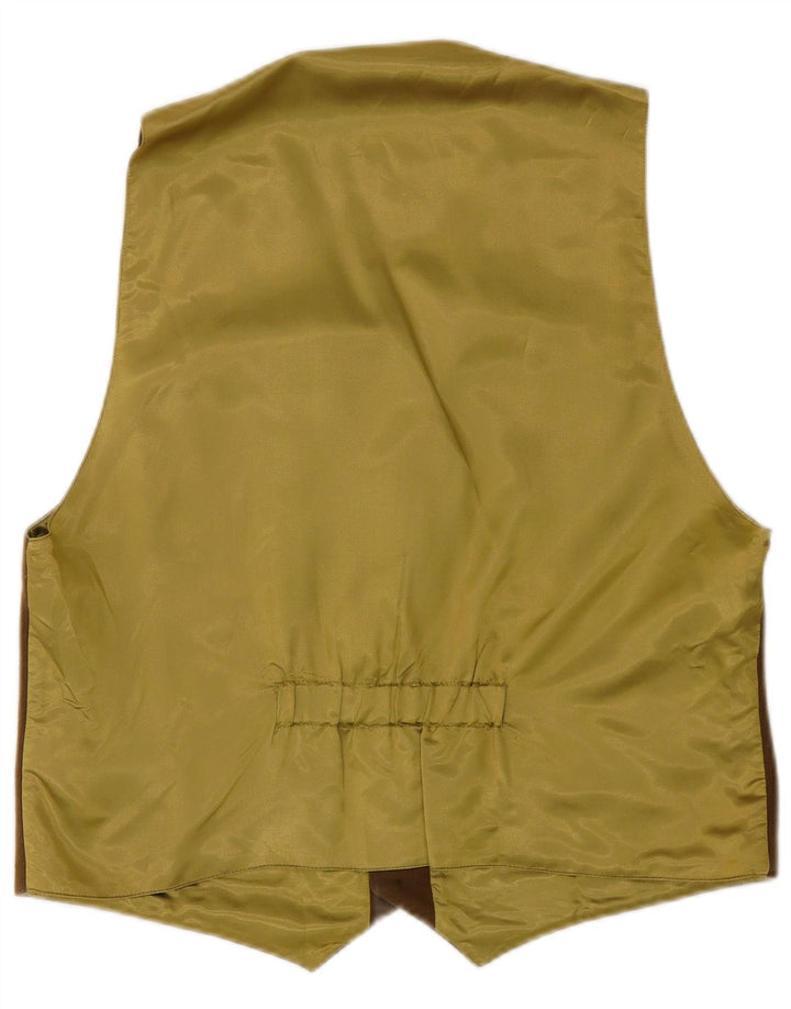 Colete masculino VINTAGE médio de lã cáqui