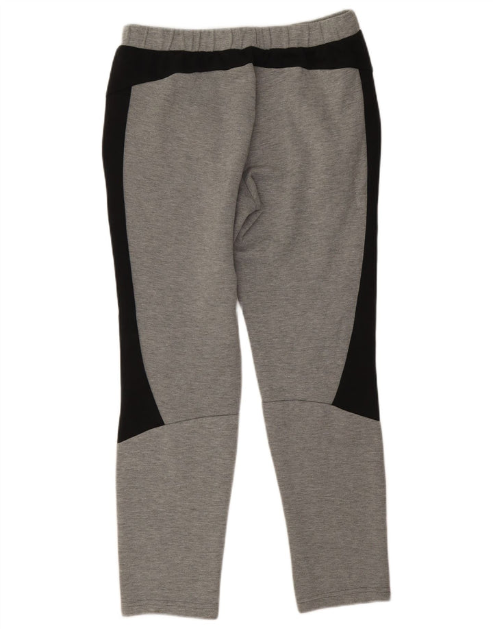 Calça de treino masculina Puma cinza médio algodão colorblock