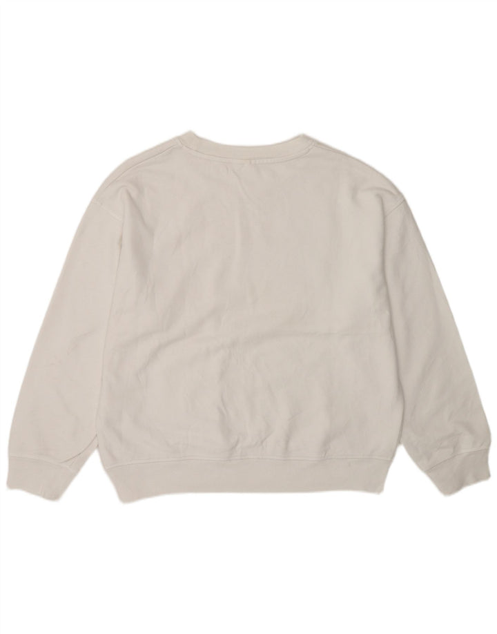 Moletom feminino Levi's com estampa oversized, Reino Unido 14, médio, algodão branco