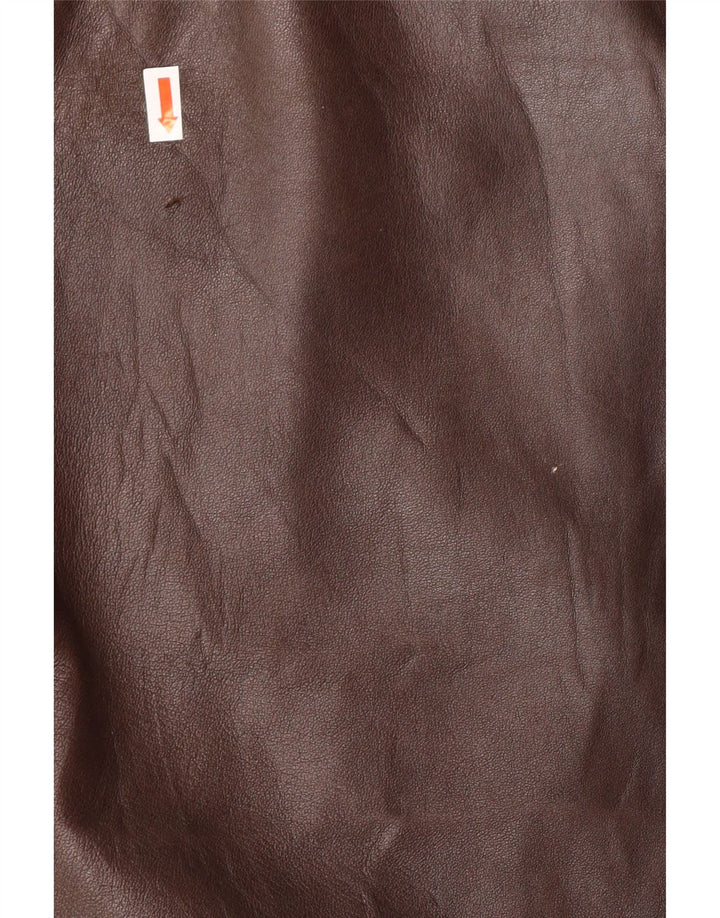Jaqueta de couro masculina VINTAGE UK 38 marrom médio