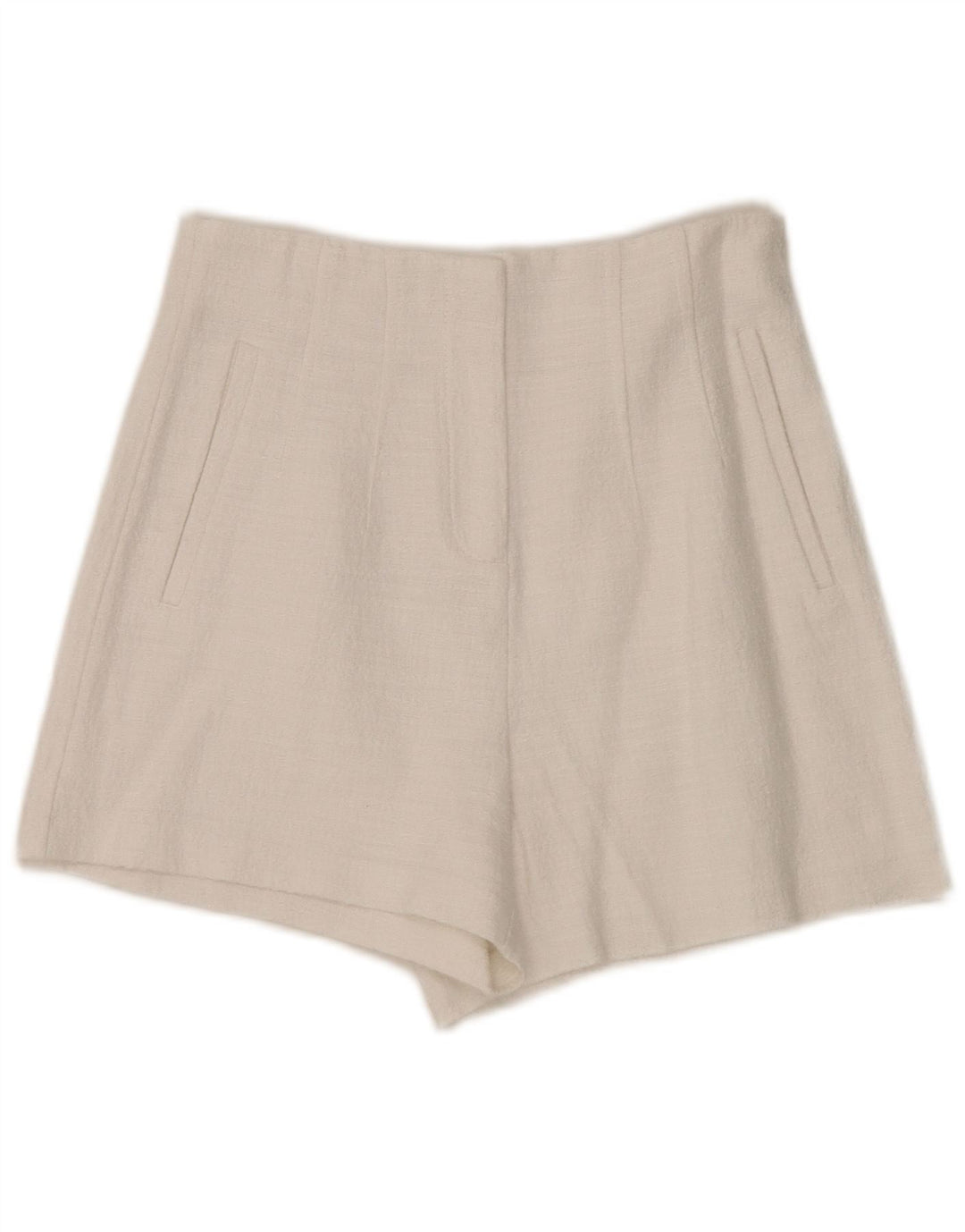 Calça feminina cintura alta Zara pequena W26 branca