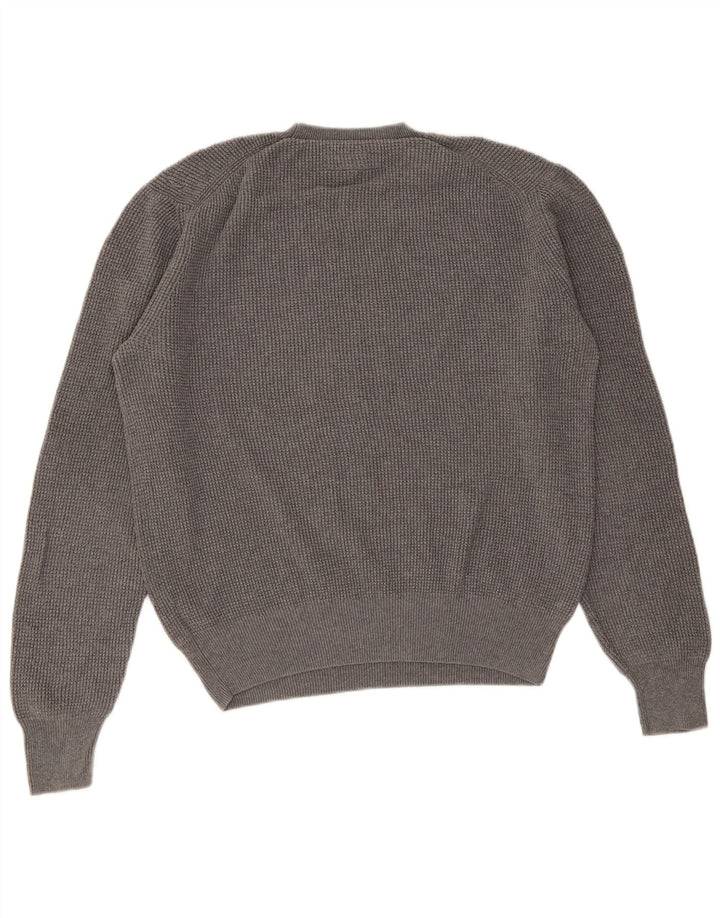 Suéter masculino All Saints com gola redonda e algodão cinza grande