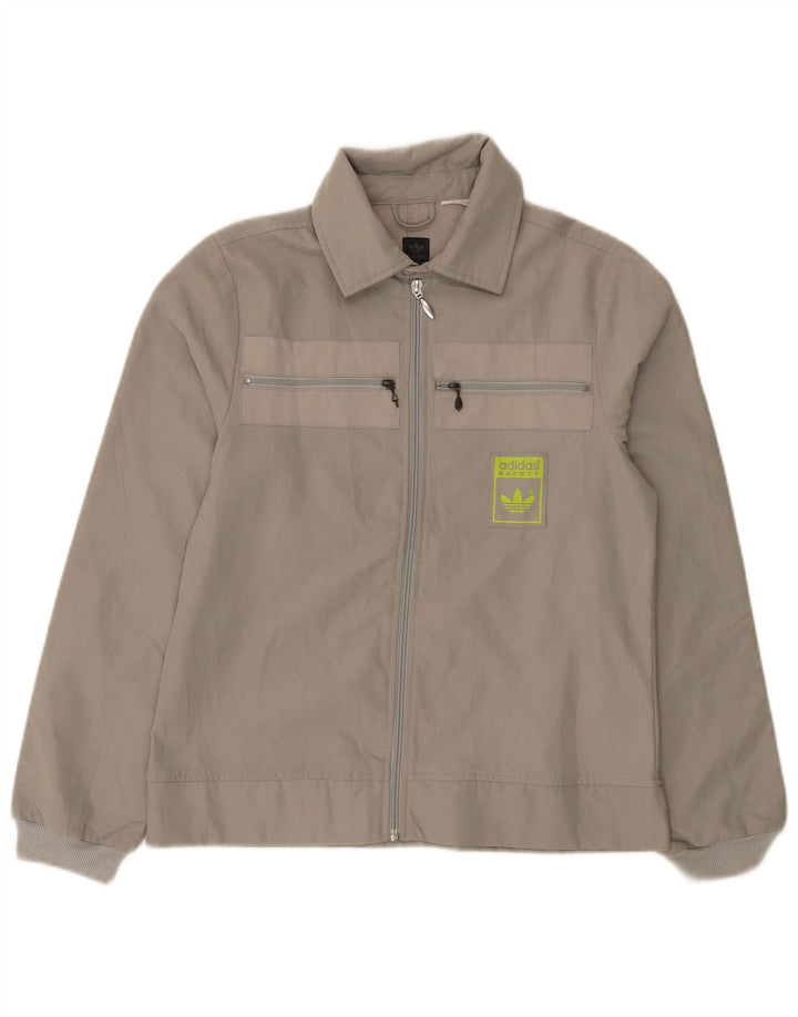 Jaqueta bomber feminina Adidas EU 38 algodão cinza médio