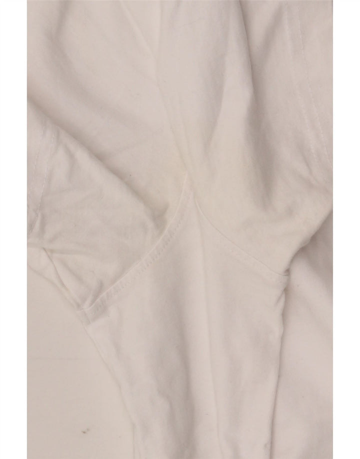 Camiseta masculina Crew Clothing Top grande algodão branco