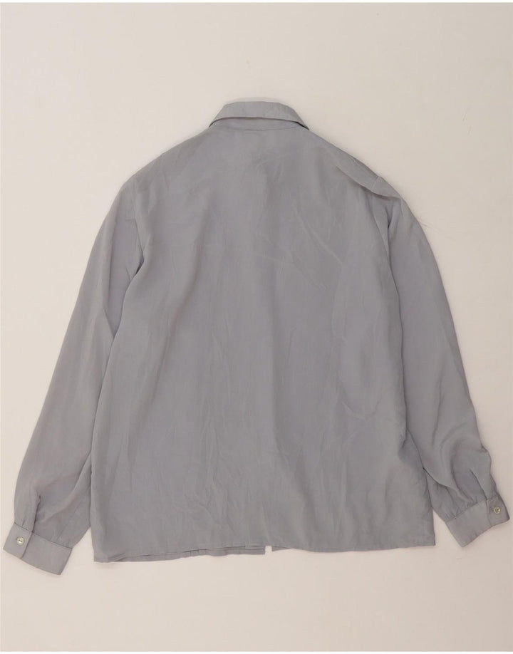 VINTAGE Womens Shirt Blouse UK 16 Large Grey Vintage Vintage and Second-Hand Vintage from Messina Hembry 