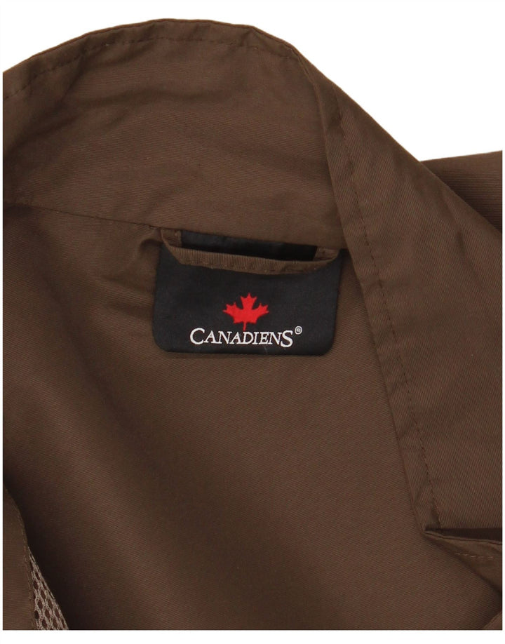 Jaqueta bomber masculina CANADIENS IT 50 grande marrom nylon