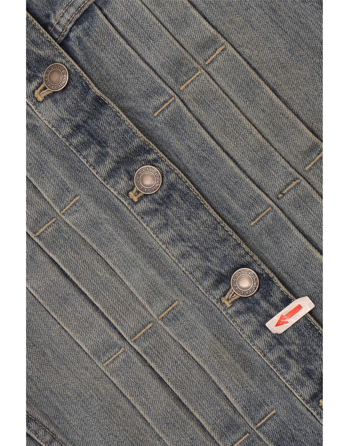 Jaqueta jeans feminina Armani Reino Unido 12 algodão azul médio