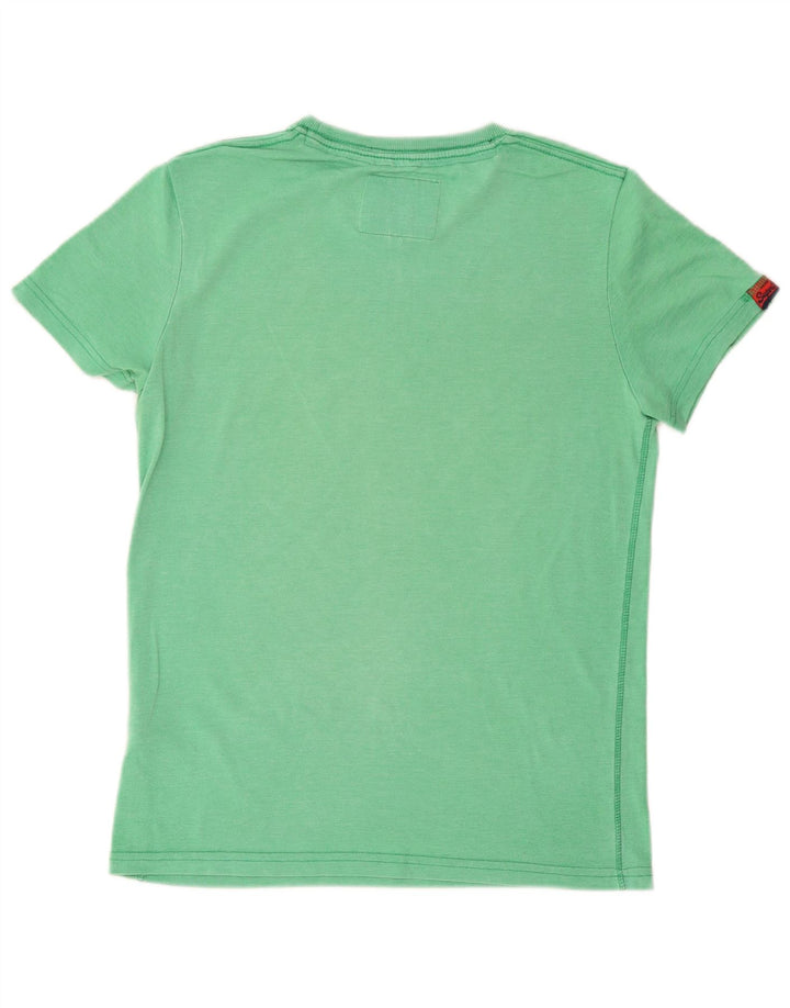 Camiseta gráfica masculina Superdry Top médio algodão verde
