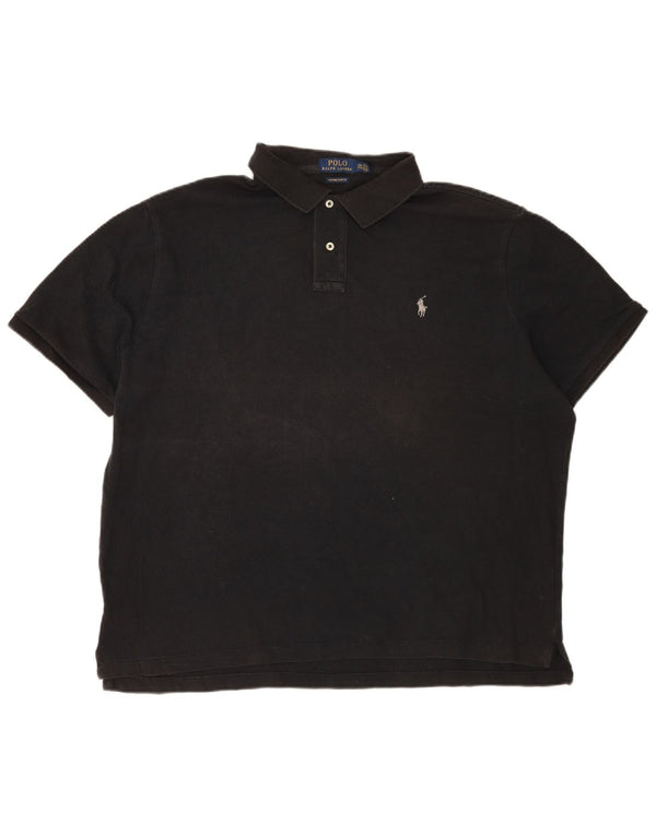 Polo Ralph Lauren Masculino Custom Slim Fit Camisa Polo 2XL Preta