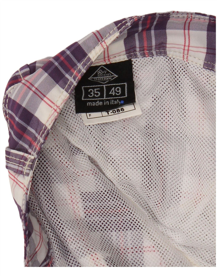 Shorts de natação feminino Roy Rogers W34 grande roxo xadrez poliamida