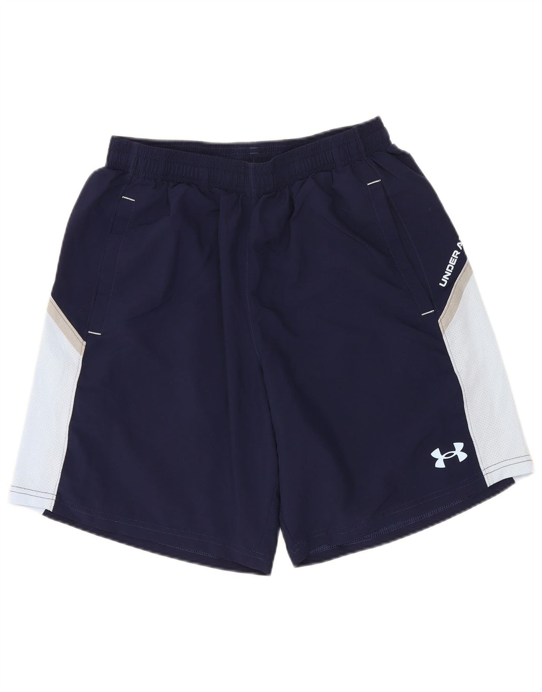 Under Armour Mens Sport Shorts Pequeno Azul Marinho Colourblock Poliéster