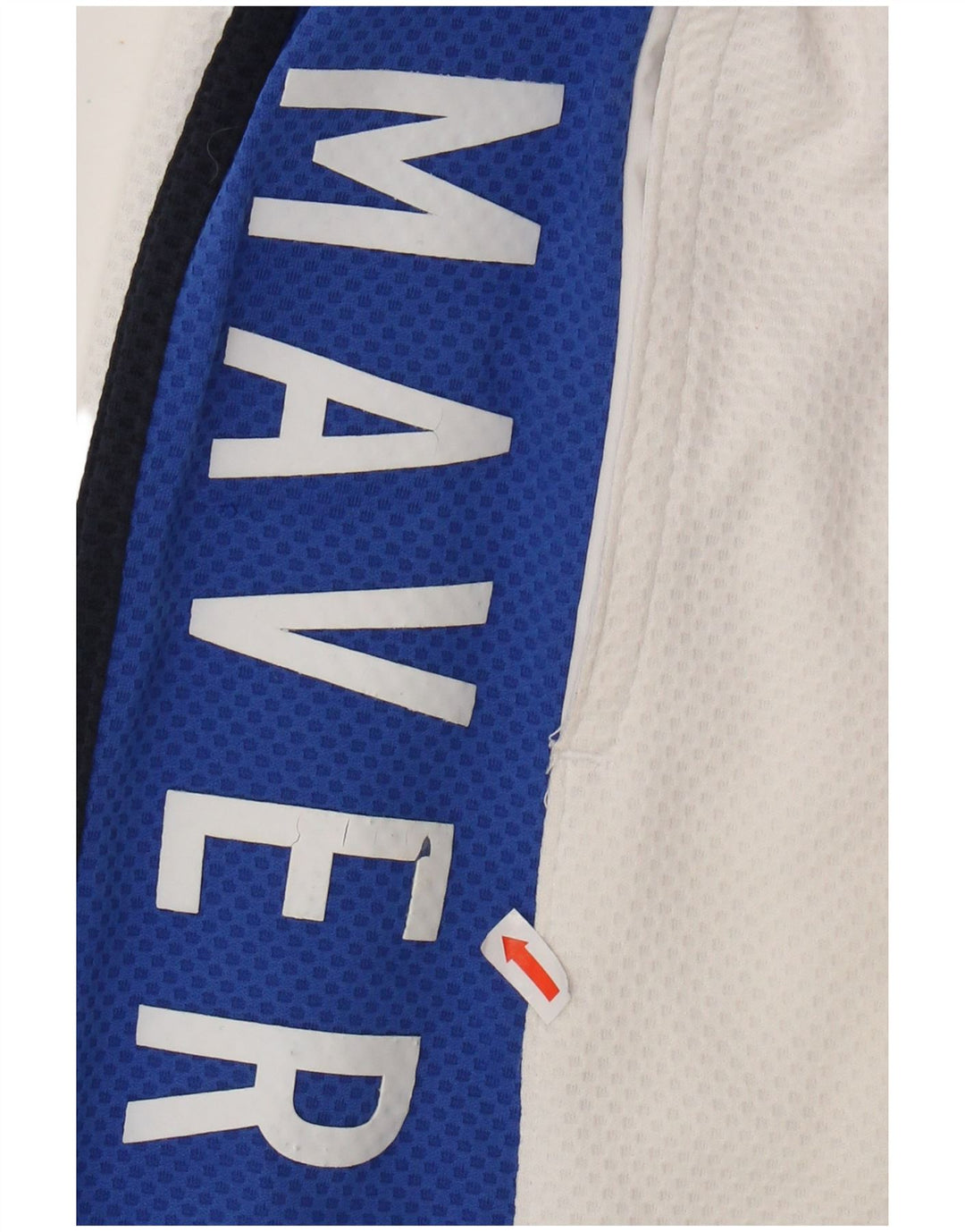 Shorts esportivos NBA Boys Dallas Mavericks 14-15 anos grandes blocos coloridos brancos