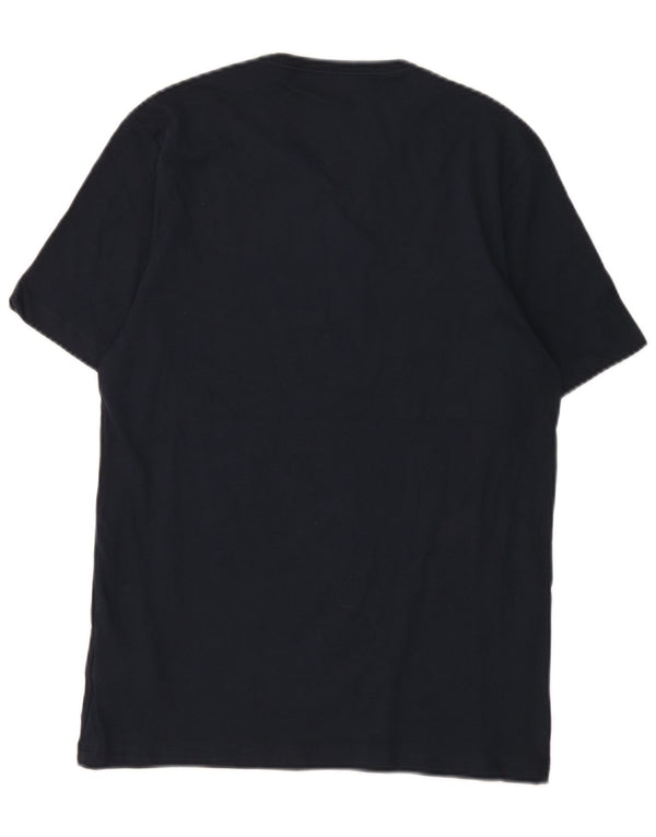Camiseta masculina Hugo Boss Top médio algodão azul marinho